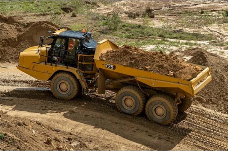 dump truck carrying dirt